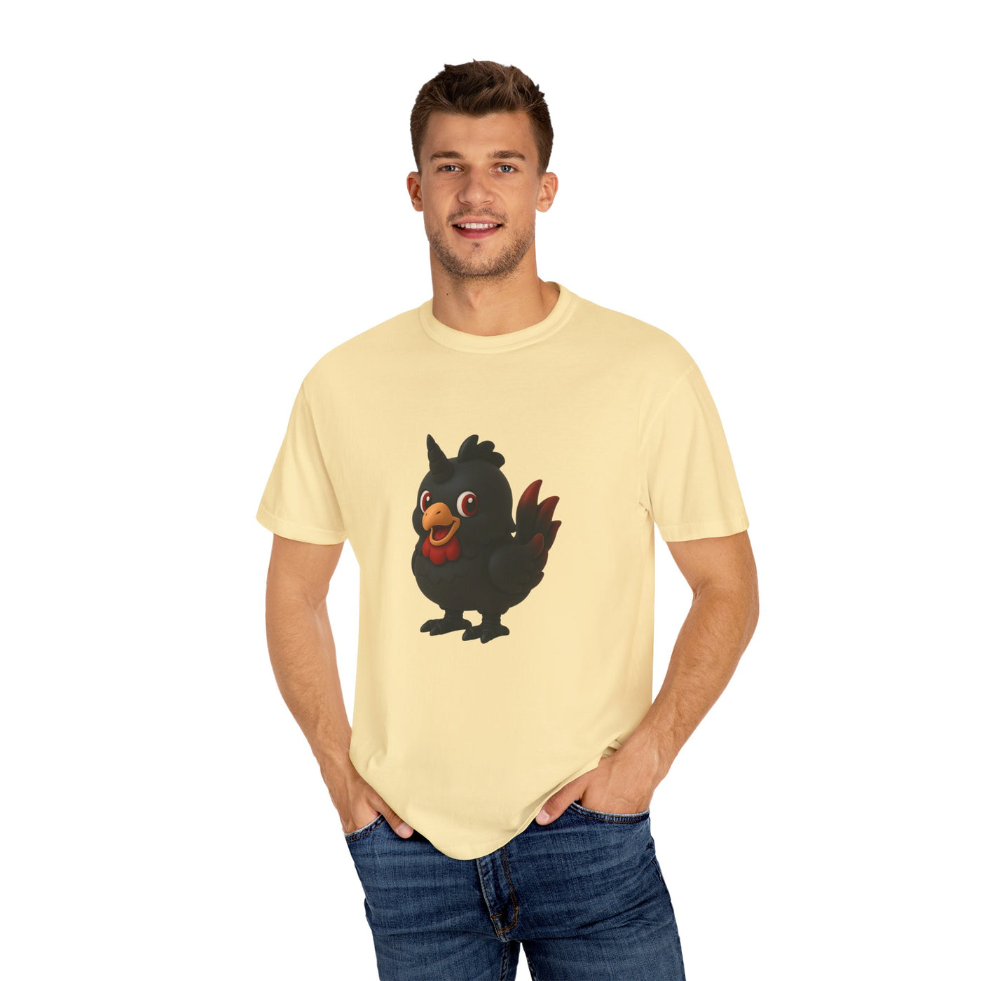 Cute Chicken Character Unisex T-Shirt, Gift for Gamers, Fun Graphic Tee, Casual Wear, Animal Lover Shirt