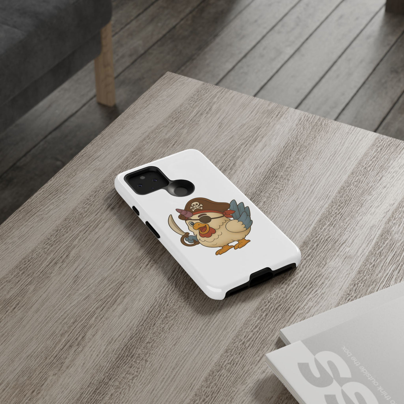 Pirate Chicken Phone Case | Fun Cartoon Cases for Kids, Unisex, Gifts for Gamers, Novelty Accessories, Adventure Theme