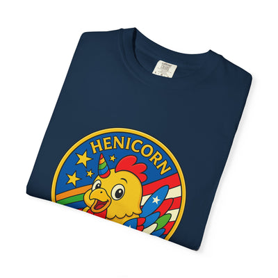 Henicorn Graphic T-Shirt, Funny Gift, Unisex Casual Tee, Quirky Apparel, Chicken Lover Shirt, Celebrate Uniqueness
