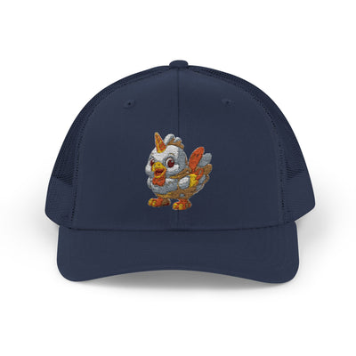 Sparkling Chicken Snapback Trucker Cap | Fun Retro Hat for Festivals, Gatherings, Gifts, Birthday Parties, Casual Wear