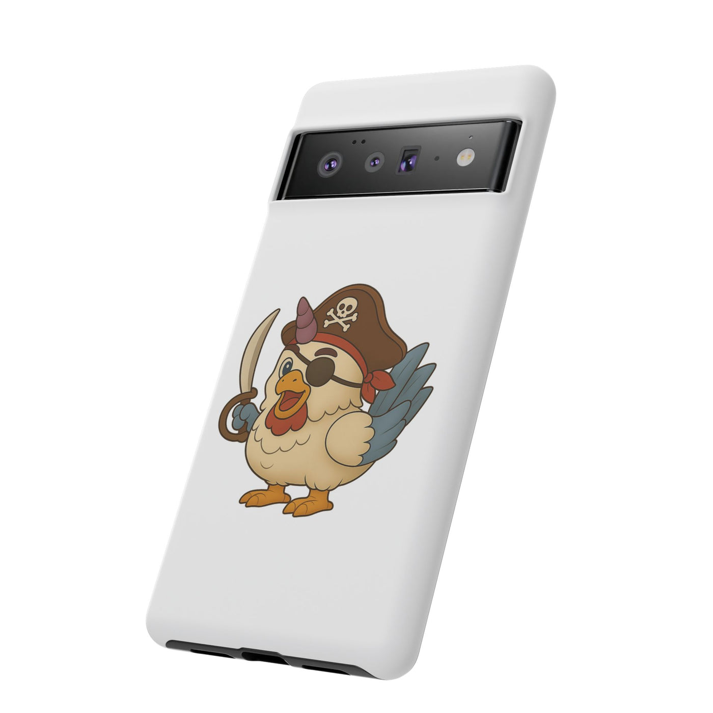 Pirate Chicken Phone Case | Fun Cartoon Cases for Kids, Unisex, Gifts for Gamers, Novelty Accessories, Adventure Theme