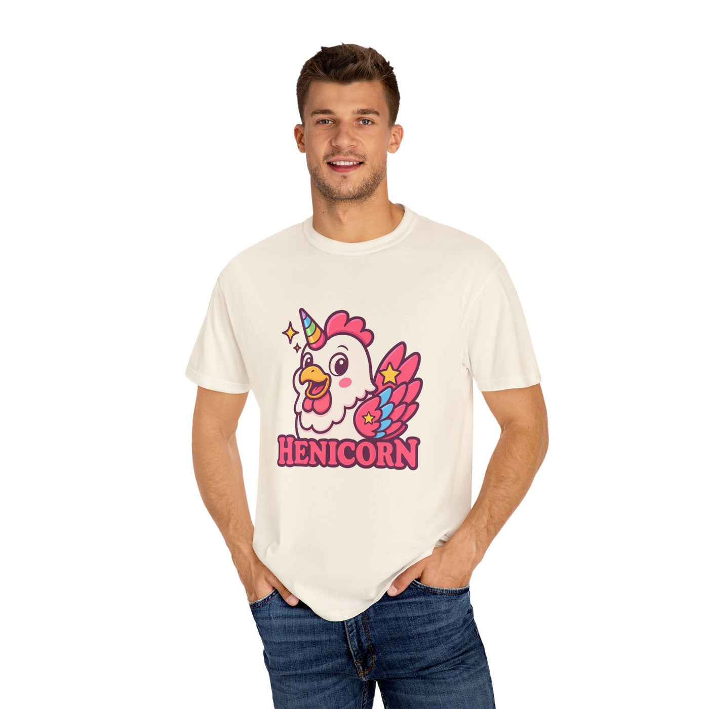 Cute Henicorn Unisex T-Shirt | Fun Gift for Unicorn Lovers, Animal Lovers, Quirky Tee, Casual Wear, Birthday Gift