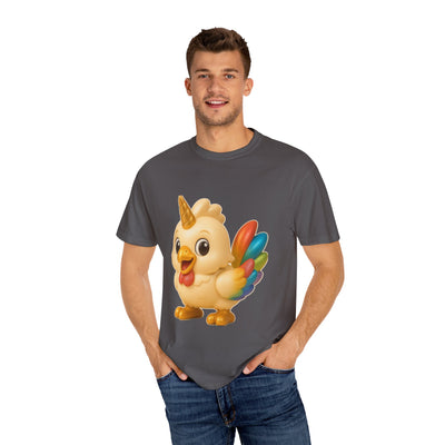 Whimsical Animal T-Shirt, Cute Unicorn Chicken Tee, Fun Gift for Kids & Adults, Casual Wear, Playful Graphic Top, Summer Apparel