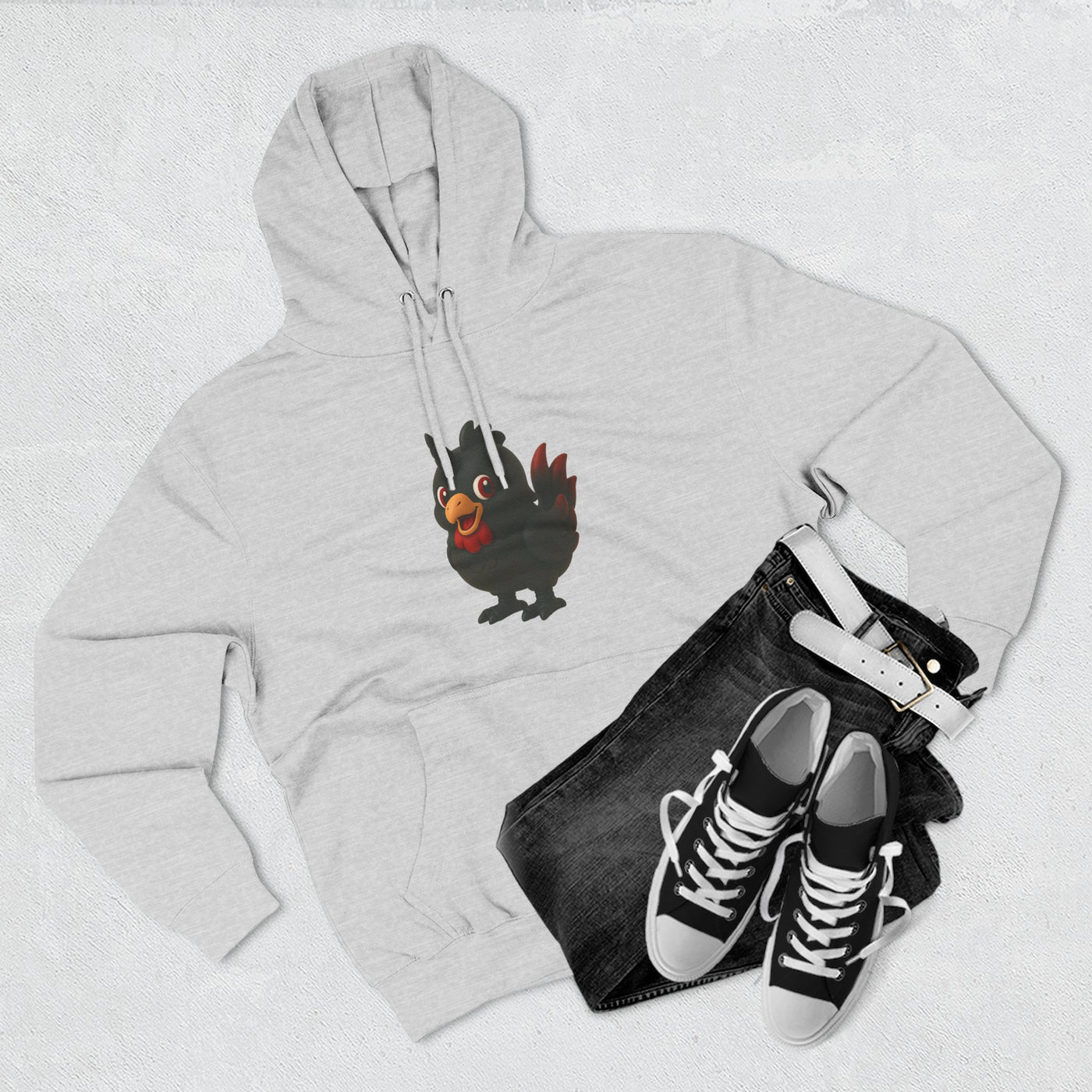 Playful Chicken Fleece Hoodie - Cozy Sweatshirt for Animal Lovers, Gift for Birthdays, Halloween, Casual Wear, Fun Style