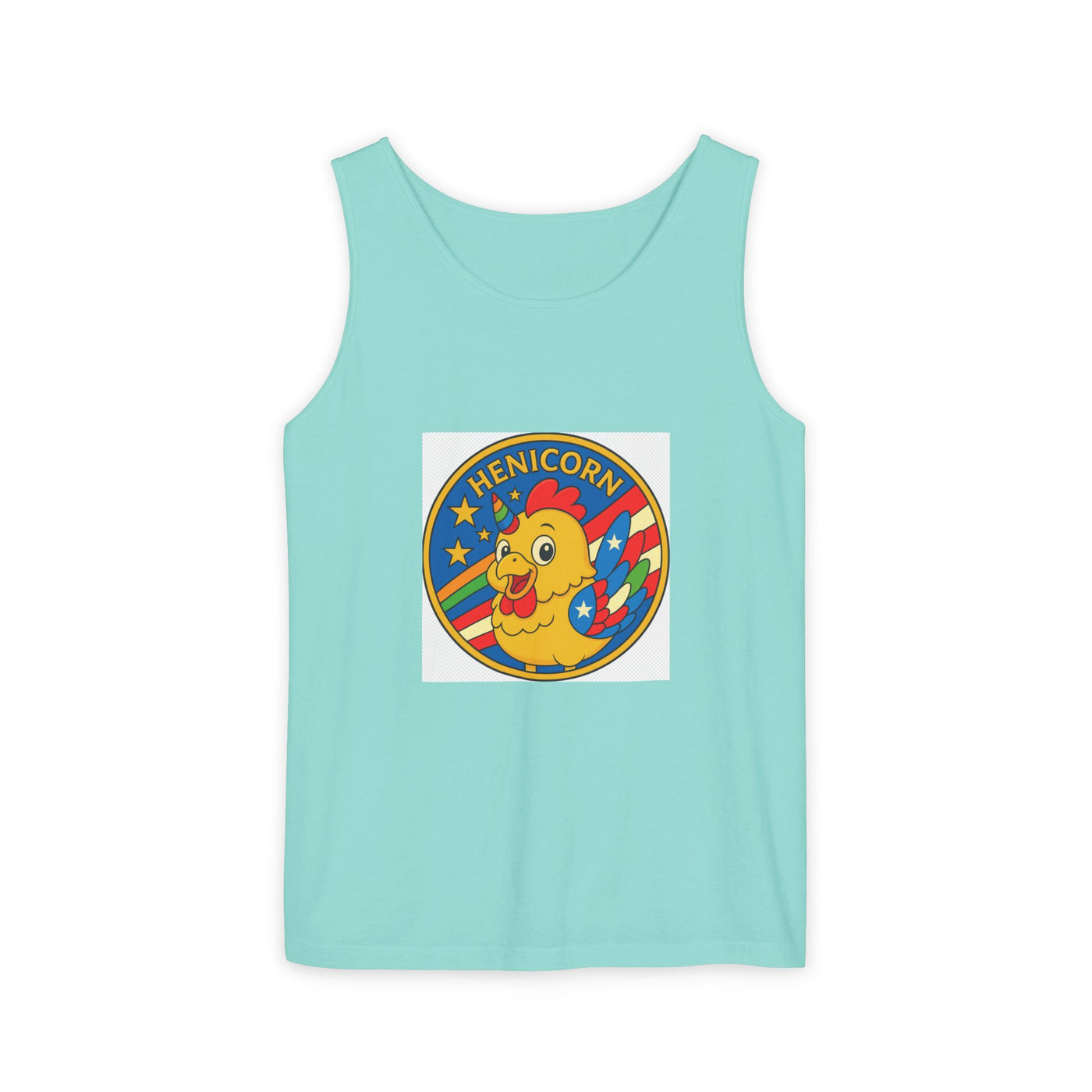 Henicorn Unisex Tank Top - Fun Graphic Tee for Summer, Gifts for Chicken Lovers, Festival Wear, Casual Wear, Unique Fashion