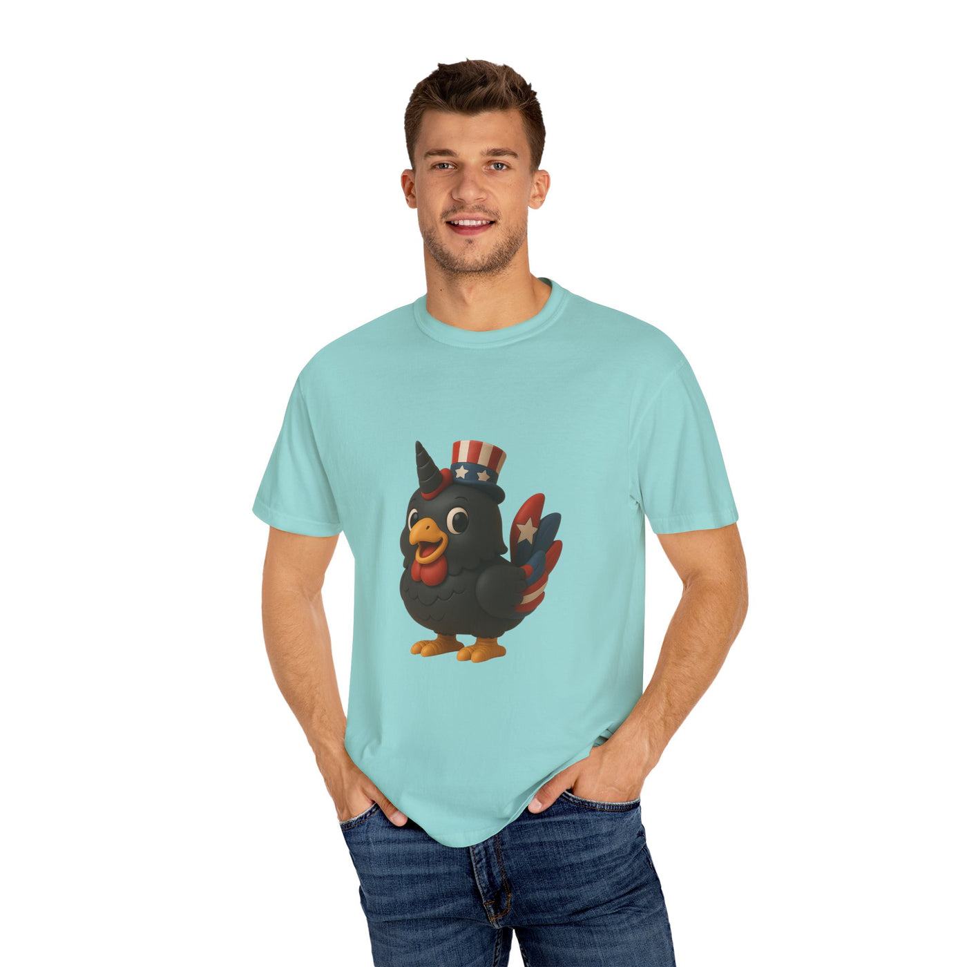Patriotic Rooster Tee, Unisex Garment-Dyed T-shirt for 4th of July, Cute Animal Shirt, Backyard BBQ Apparel, Summer Casual Wear, [...]