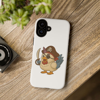 Pirate Chicken Phone Case | Fun Cartoon Cases for Kids, Unisex, Gifts for Gamers, Novelty Accessories, Adventure Theme