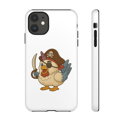 Pirate Chicken Phone Case | Fun Cartoon Cases for Kids, Unisex, Gifts for Gamers, Novelty Accessories, Adventure Theme