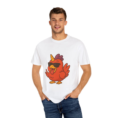 Cool Chicken Unicorn Graphic T-Shirt, Fun Tee for Animal Lovers, Summer Casual Wear, Gift for Birthdays, Festive Celebrations
