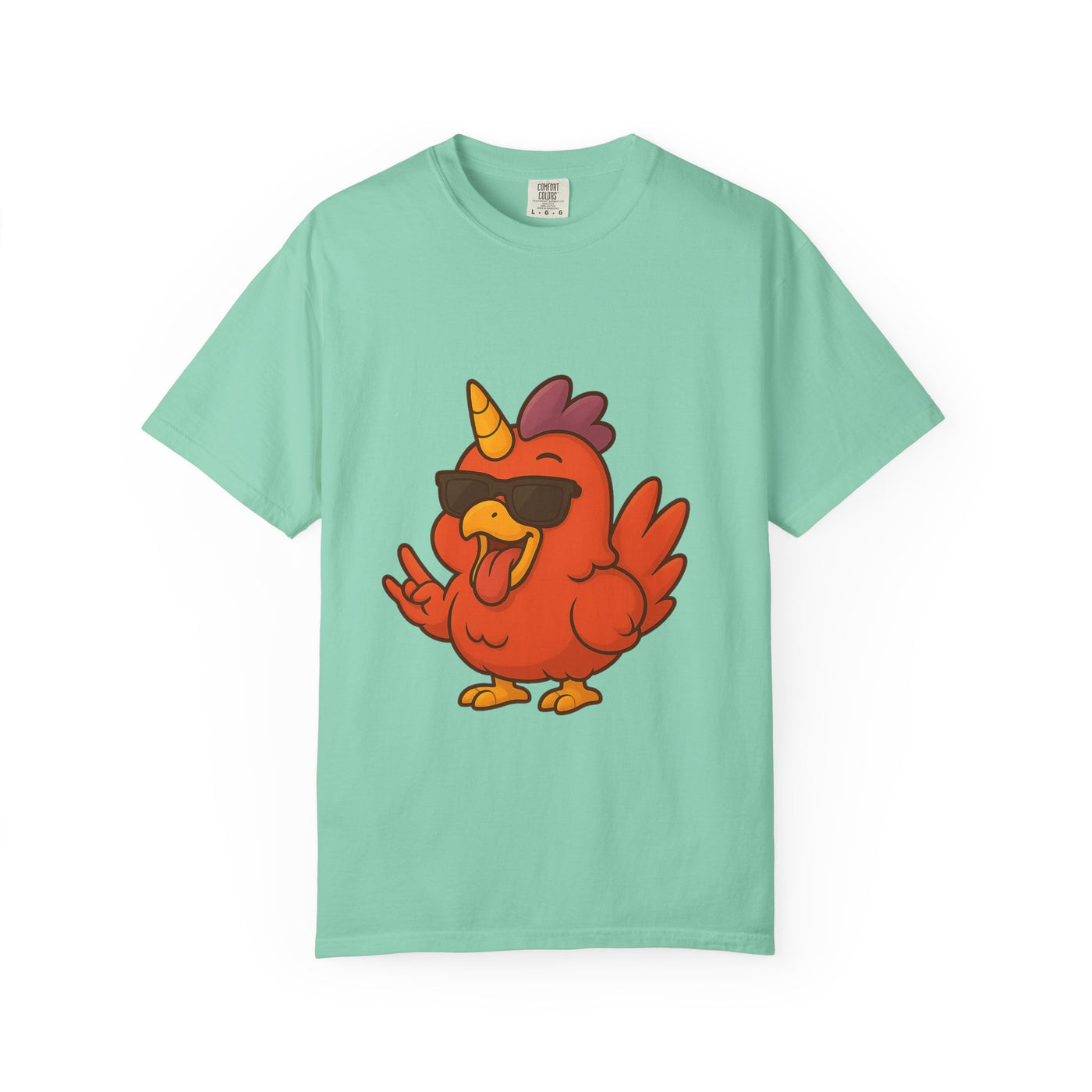 Cool Chicken Unicorn Graphic T-Shirt, Fun Tee for Animal Lovers, Summer Casual Wear, Gift for Birthdays, Festive Celebrations